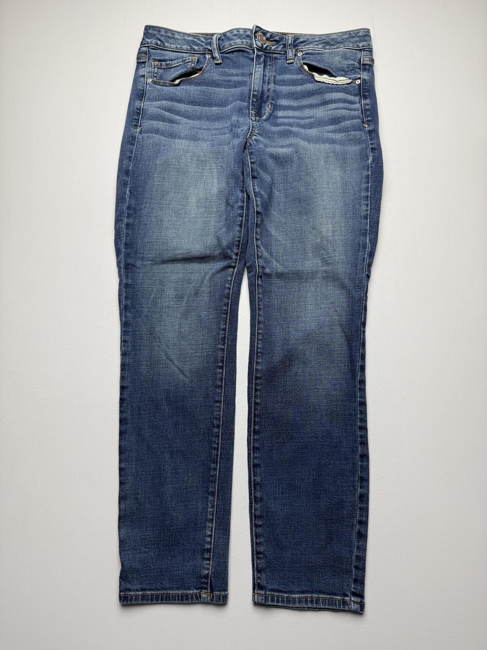 American Eagle Outfitters Skinny Jeans Womens 12 Short Blue Super Stretch Denim